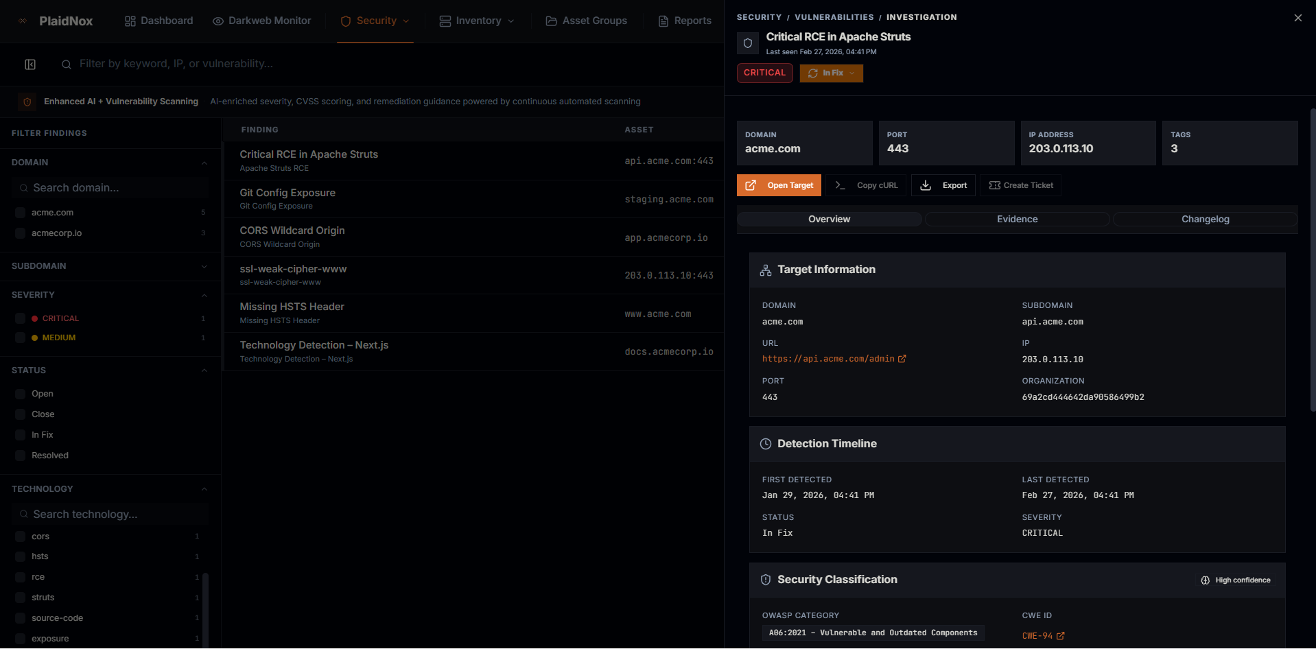 Trinity AI Finding Detail